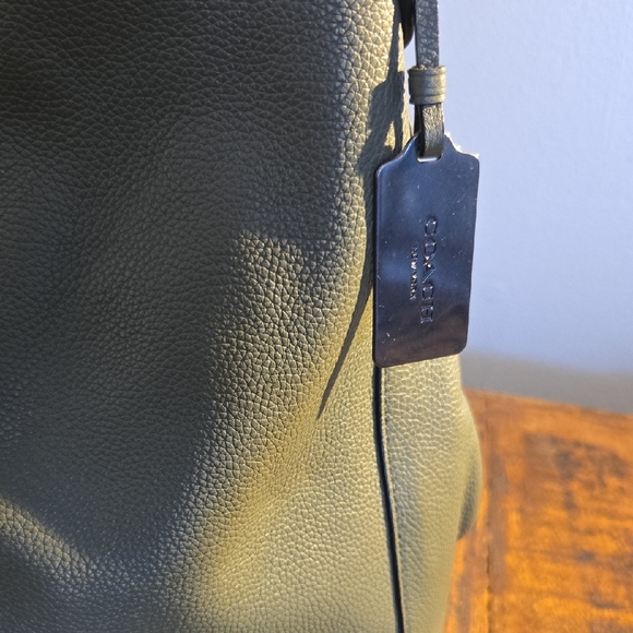 Coach Sage Green Leather Shoulder Bag - Picture 4 of 9